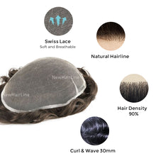 Load image into Gallery viewer, Full Swiss Lace Stock Hair Replacement New-Hair-Line