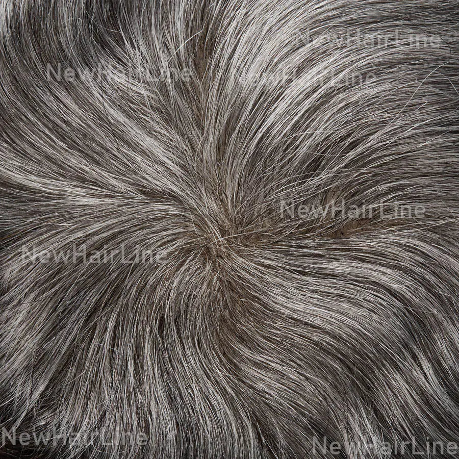 French Lace Center Base Hair Replacement System with Poly Side New-Hair-Line