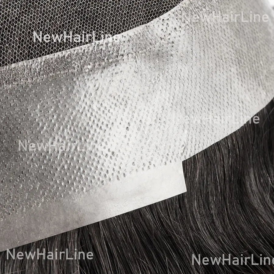 Lace Center With Thin SKin Poly Around Stock Hair System New-Hair-Line