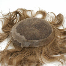 Load image into Gallery viewer, Real Human Hair French Lace Hair Replacement System with Wide Poly Around New-Hair-Line