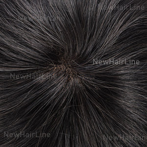 Fine Mono Base And Poly Around Stock Hair System For Men New-Hair-Line