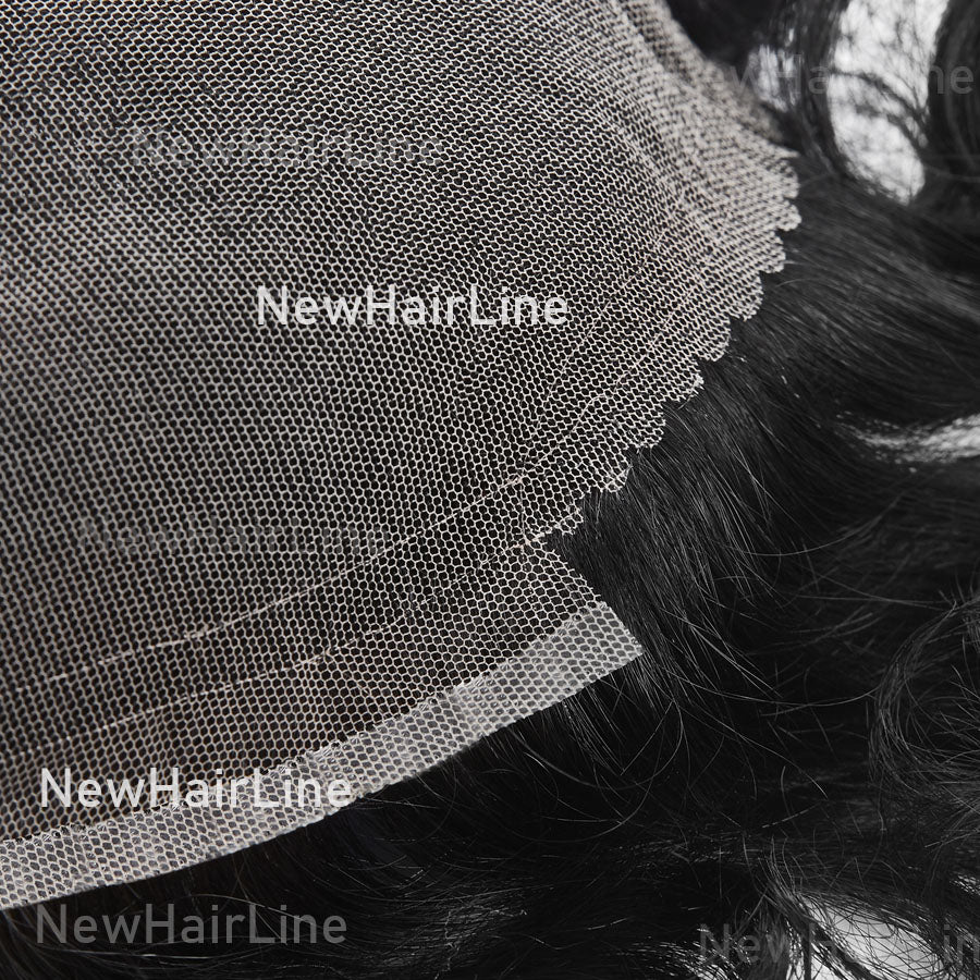 Full Swiss Lace Hair Replacement System New-Hair-Line