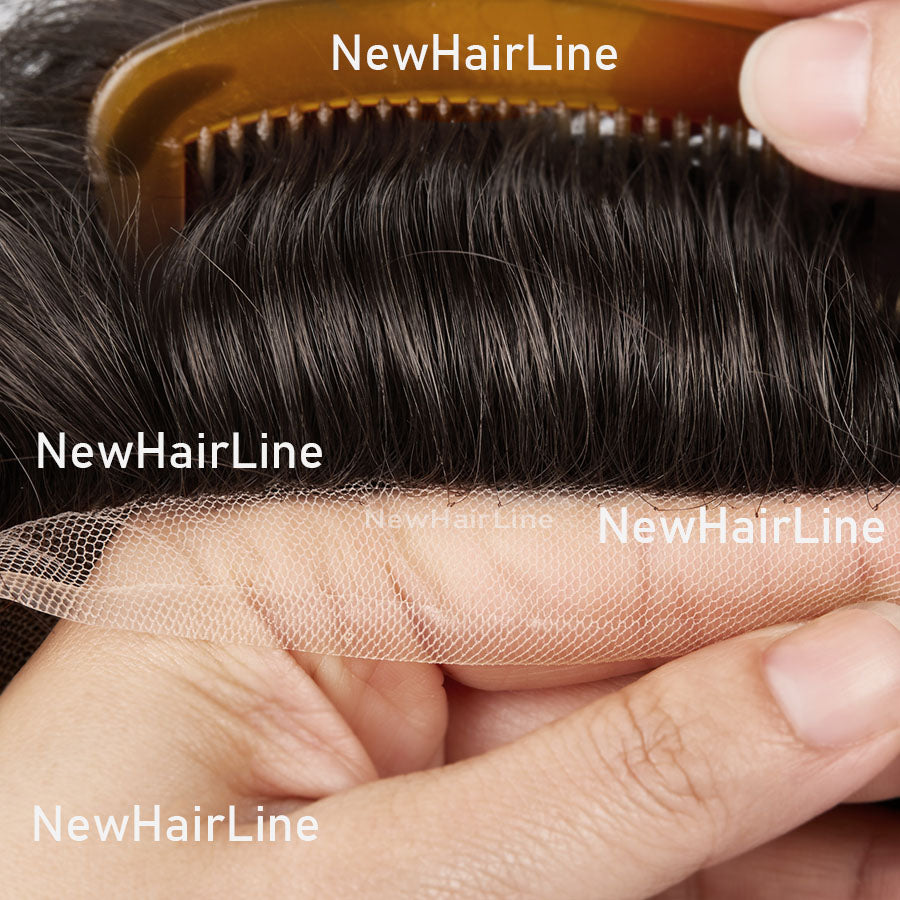 Lace Base With Poly Coated Perimeter Around Hair System New-Hair-Line