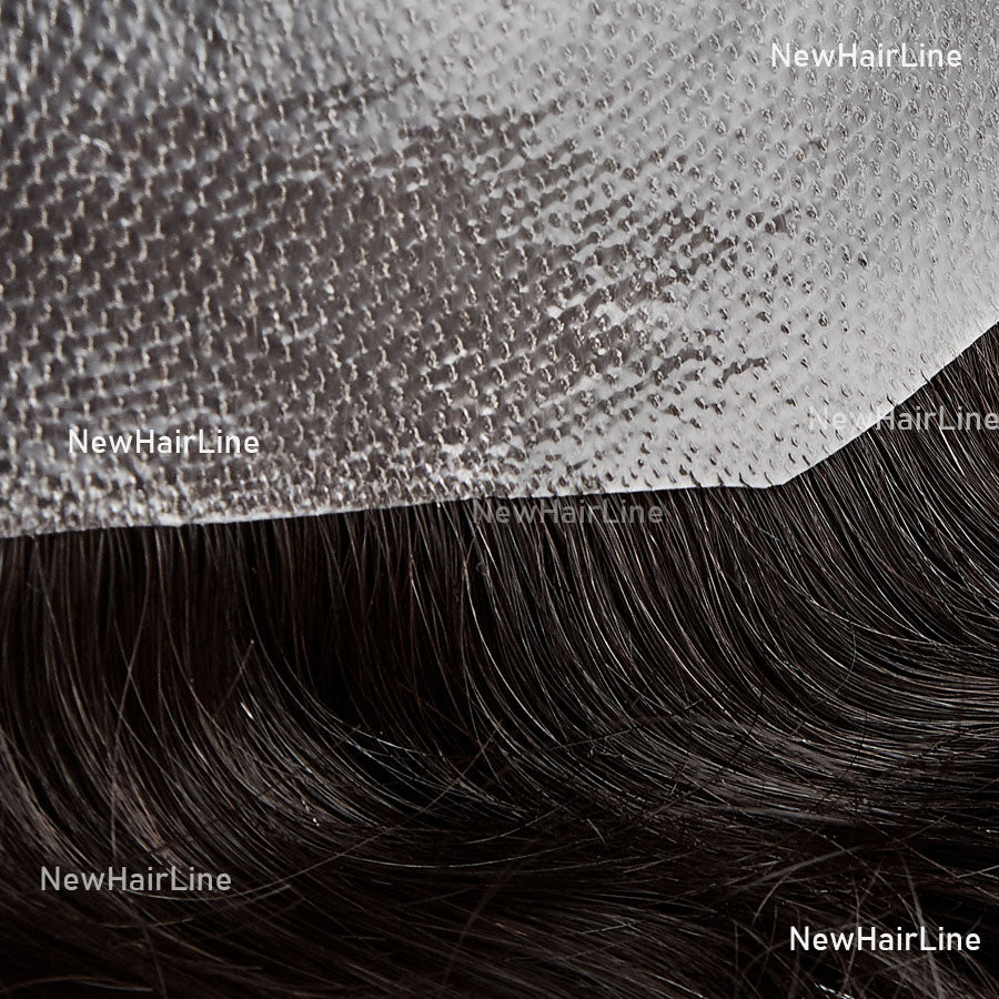 Poly Around Lace In Crown Hair System New-Hair-Line