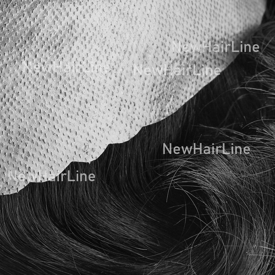 0.12mm V-looped Thick Stock Hair Replacement For Men New-Hair-Line