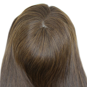 Injection Poly Lace in body,1/4" Poly Coating  and 1/8" folded Lace in front,Wefted in sides and back New-Hair-Line