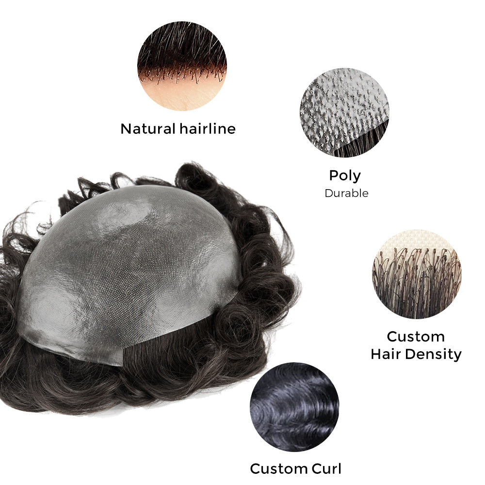 0.03mm Super Thin Skin Hairpieces For Men New-Hair-Line