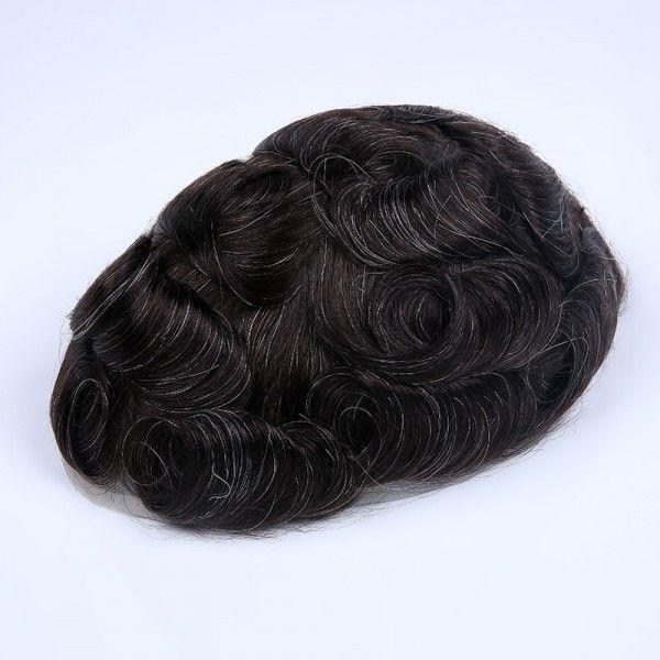 New Stock Full French Lace Human Hair Hair Replacement System For Man New-Hair-Line