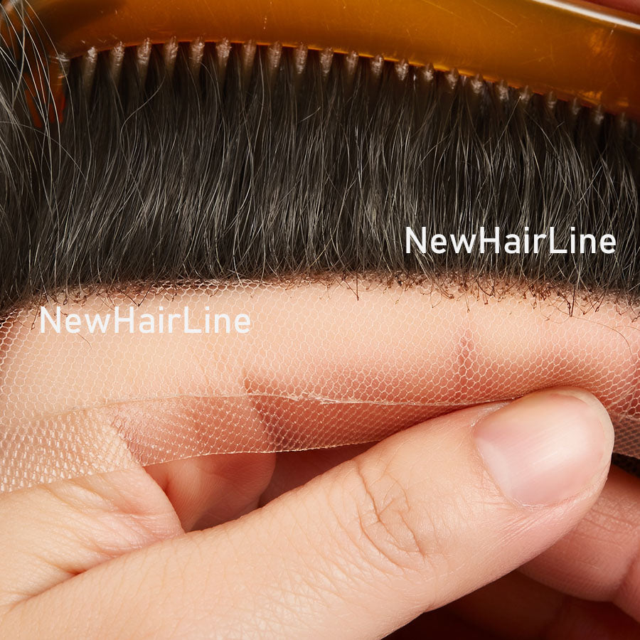 French Lace Front With Poly Back Hair Replacement NewHairLine