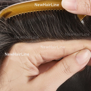 Skin PU Base Toupee Lace Frontal Hair System New-Hair-Line