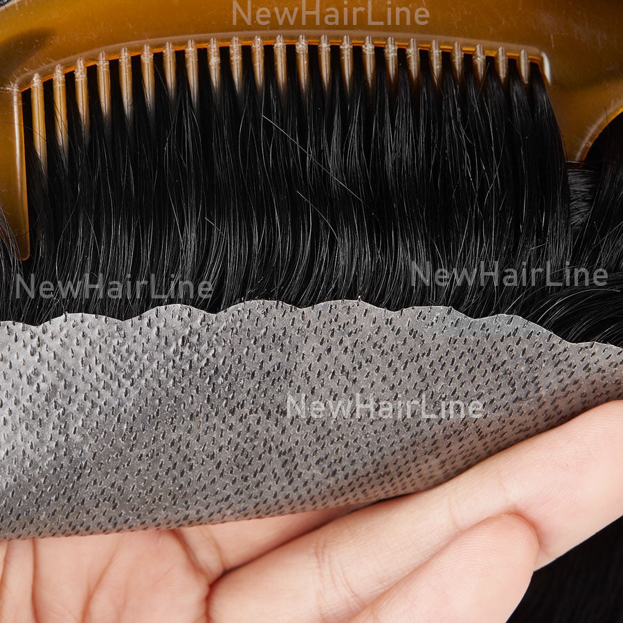 0.12mm V-looped Thick Stock Hair Replacement For Men New-Hair-Line